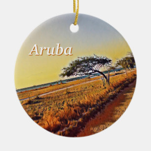 Aruba Divi Divi Trees Ceramic Ornament