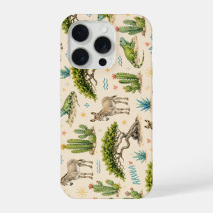 Aruba divi tree, donkey, iguana, cactus iPhone 15 pro case