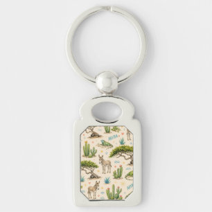 Aruba divi tree, donkey, iguana, cactus key ring