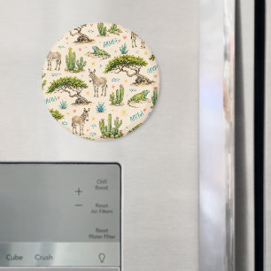 Aruba divi tree, donkey, iguana, cactus magnet