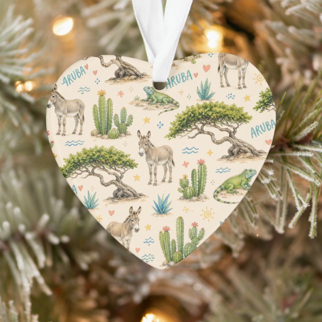 Aruba divi tree, donkey, iguana, cactus ornament (Tree)