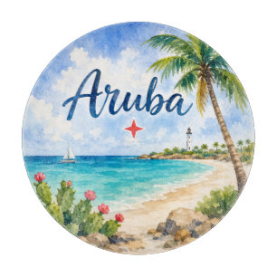 Aruba Dutch Caribbean Island travel souvenir  Cutting Board