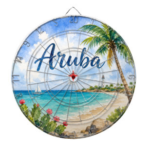 Aruba Dutch Caribbean Island travel souvenir Dartboard