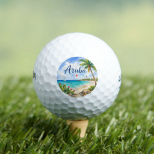 Aruba Dutch Caribbean Island travel souvenir  Golf Balls