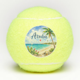 Aruba Dutch Caribbean Island travel souvenir  Tennis Balls