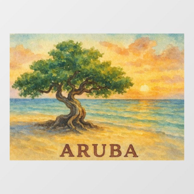 Aruba Eagle Beach Divi Tree Golden Hour (Sheet)