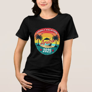 Aruba Family Vacation 2025 Family Vacation Tri-Blend Shirt