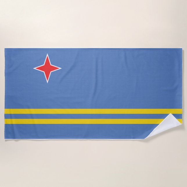 Aruba flag beach towel (Front)