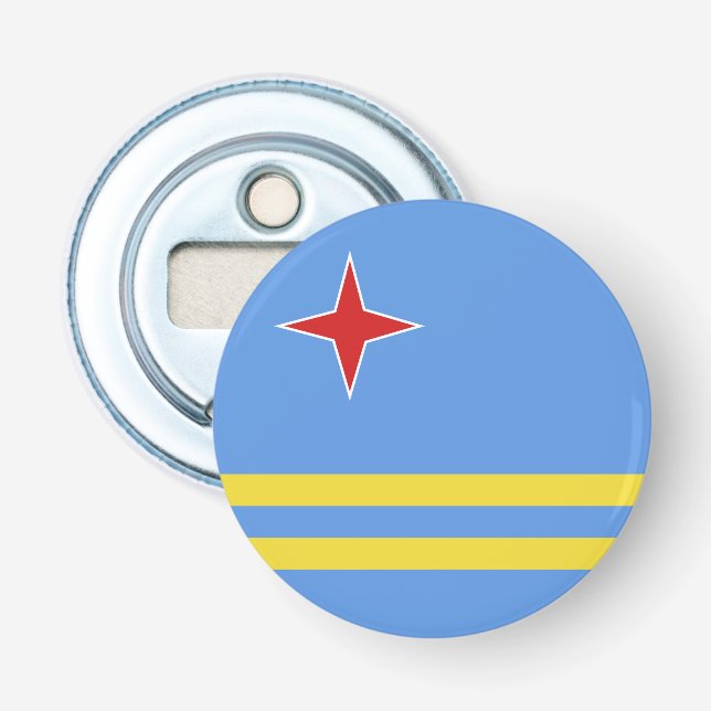 Aruba flag bottle opener (Front)