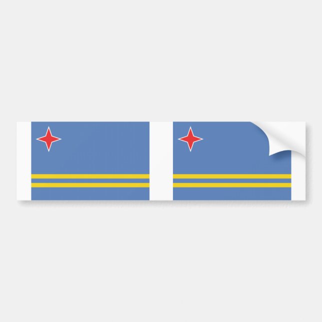 Aruba flag bumper sticker (Front)