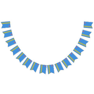 Aruba flag bunting banner