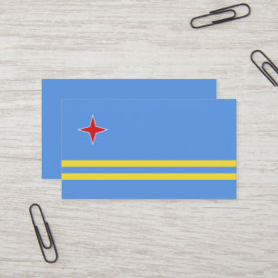 Aruba flag business card
