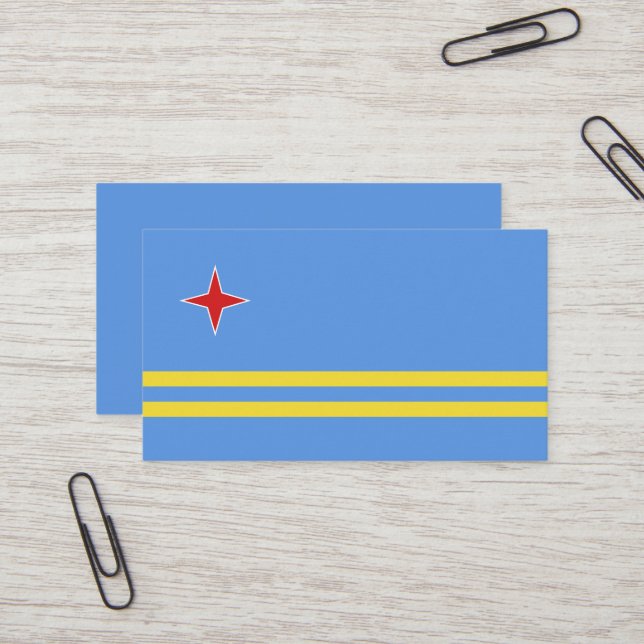 Aruba flag business card (Front/Back In Situ)