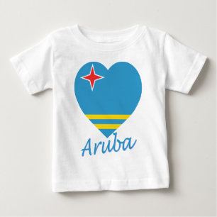 Aruba Flag Heart Baby T-Shirt