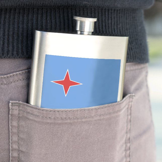 Aruba flag hip flask (In Situ)