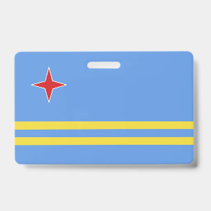 Aruba flag ID badge