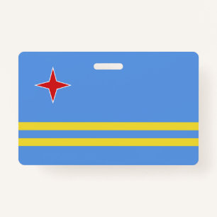 Aruba flag ID badge