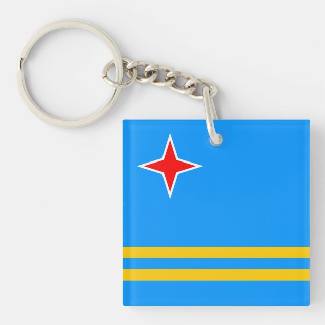 Aruba Flag  Key Ring (Front)
