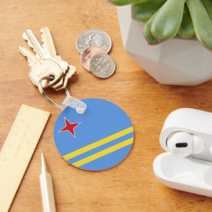 Aruba flag key ring