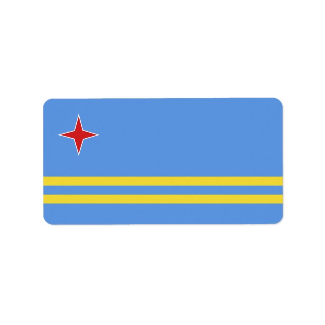 Aruba flag label (Front)
