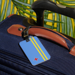 Aruba flag luggage tag