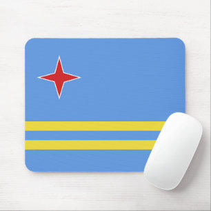 Aruba flag mouse pad