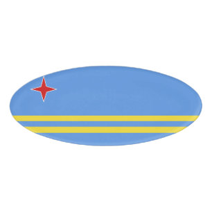 Aruba flag name tag
