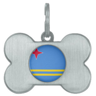 Aruba Flag Pet Name Tag