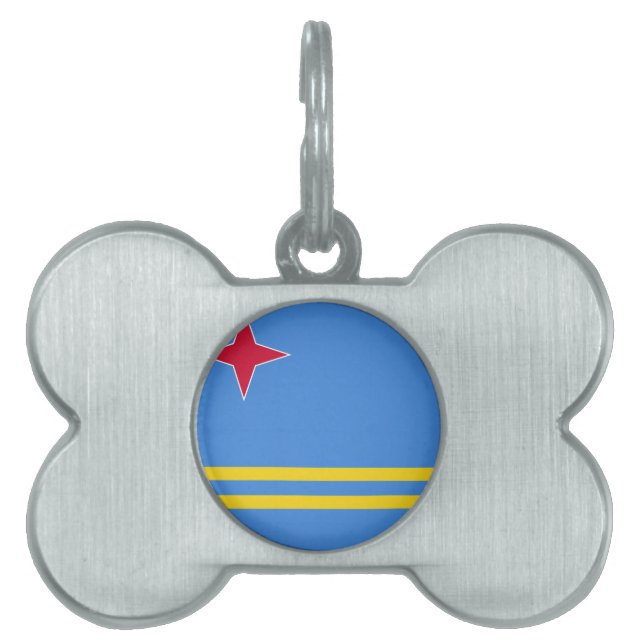 Aruba Flag Pet Name Tag (Front)