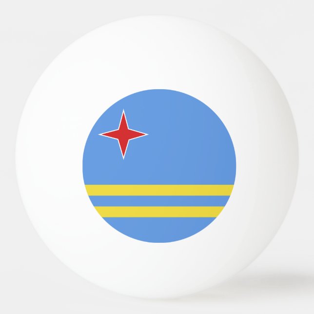 Aruba flag ping pong ball (Front)