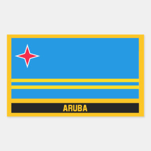 Aruba Flag Rectangular Sticker