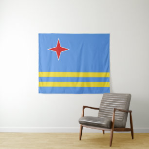 Aruba flag tapestry