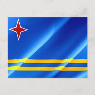 Aruba - Flag Waving - Postcard