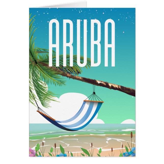 Aruba Hammock beach travel poster (Front)