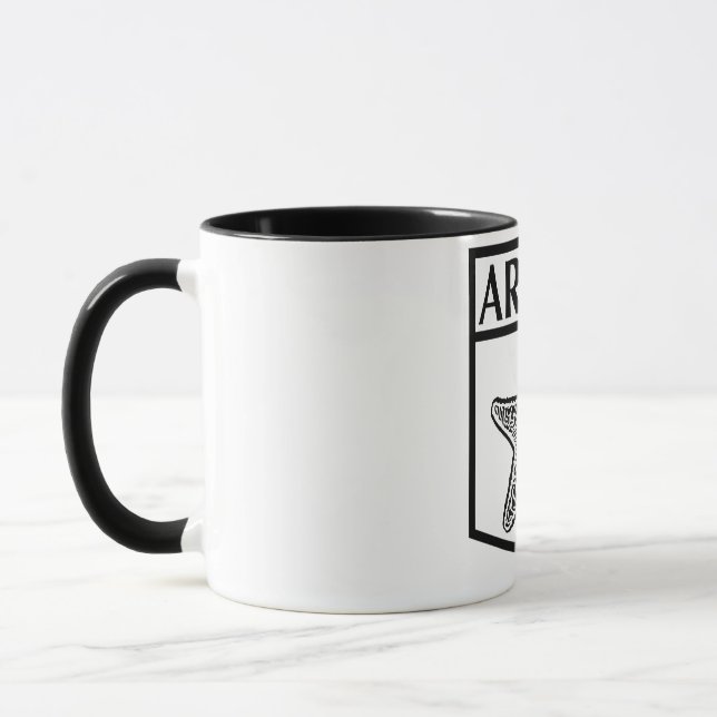 Aruba Island Design - Black 11 oz Combo Mug (Left)