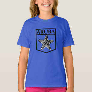 Aruba Island Design - Girls' Hanes TAGLESS® T-Shir T-Shirt