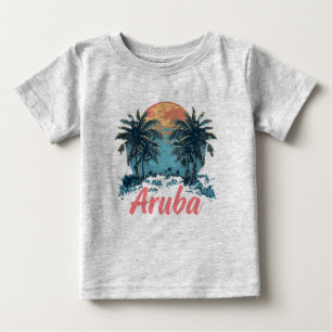 Aruba Island Design (Version 2) - Baby Fine Jersey T-Shirt