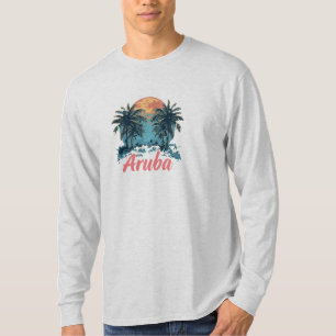 Aruba Island Design (Version 2) - Basic Long Sleev T-Shirt
