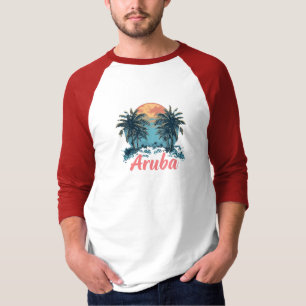 Aruba Island Design (Version 2) - Men's Basic 3/4  T-Shirt