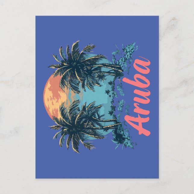 Aruba Island Design (Version 2) - Standard Postcar Postcard (Front)