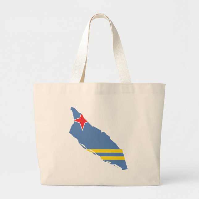 Aruba map AW Large Tote Bag (Front)