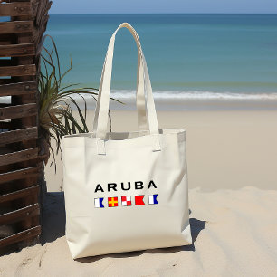 Aruba Maritime Nautical Signal Flags Light-Color Tote Bag