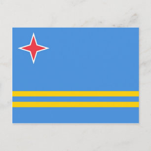 Aruba National World Flag Postcard