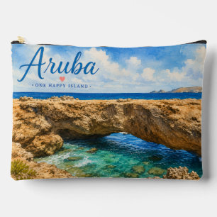 Aruba Natural Bridge rock formation Caribbean  Accessory Pouch