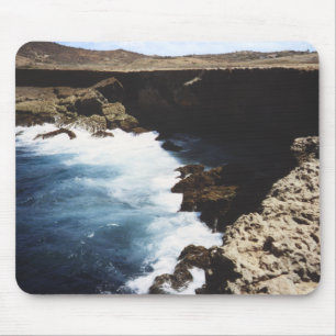 Aruba Ocean Crashing On The Rocks Mouse Pad