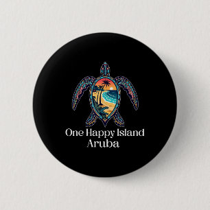 Aruba One Happy Island Aruban Souvenir Vacation Me 6 Cm Round Badge