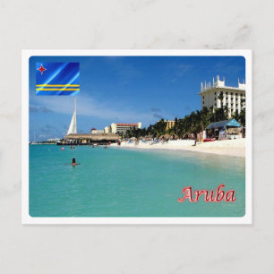 Aruba - Palm Beach - Postcard