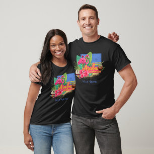 Aruba Retro Caribbean Island with Flamingo Vintage T-Shirt