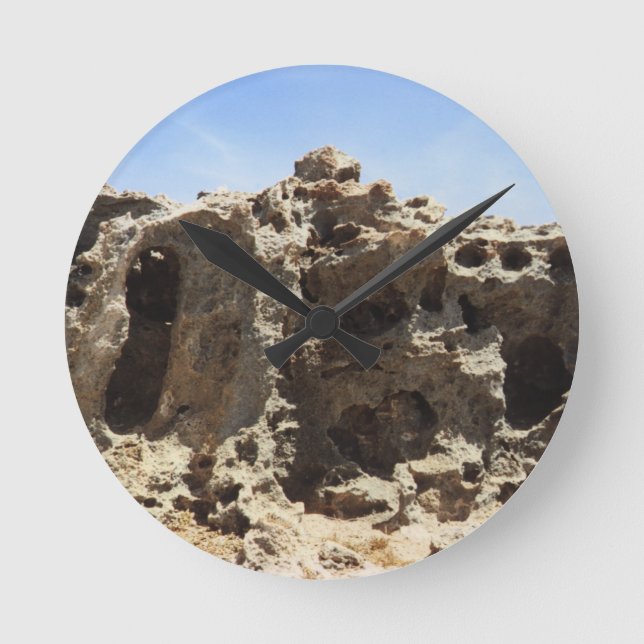 Aruba Rock Formation Round Clock (Front)