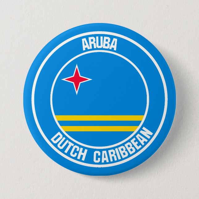Aruba Round Emblem 7.5 Cm Round Badge (Front)